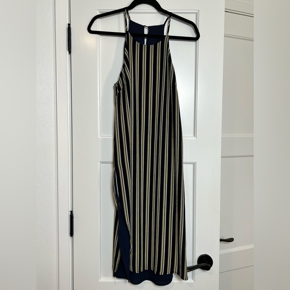 Lush Striped Layered Halter Dress (Small) - Picture 1 of 3